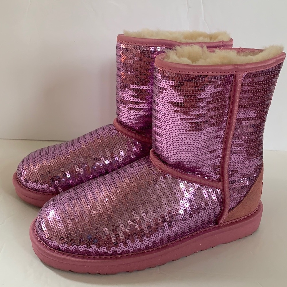 UGG Boots Pink Sequins